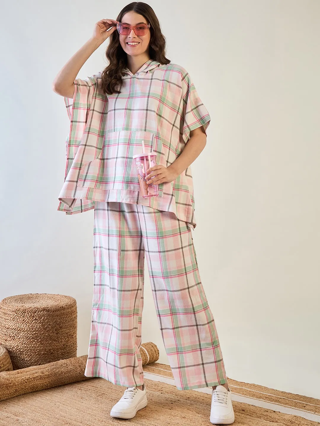 Pink and Green Plaid Loungewear