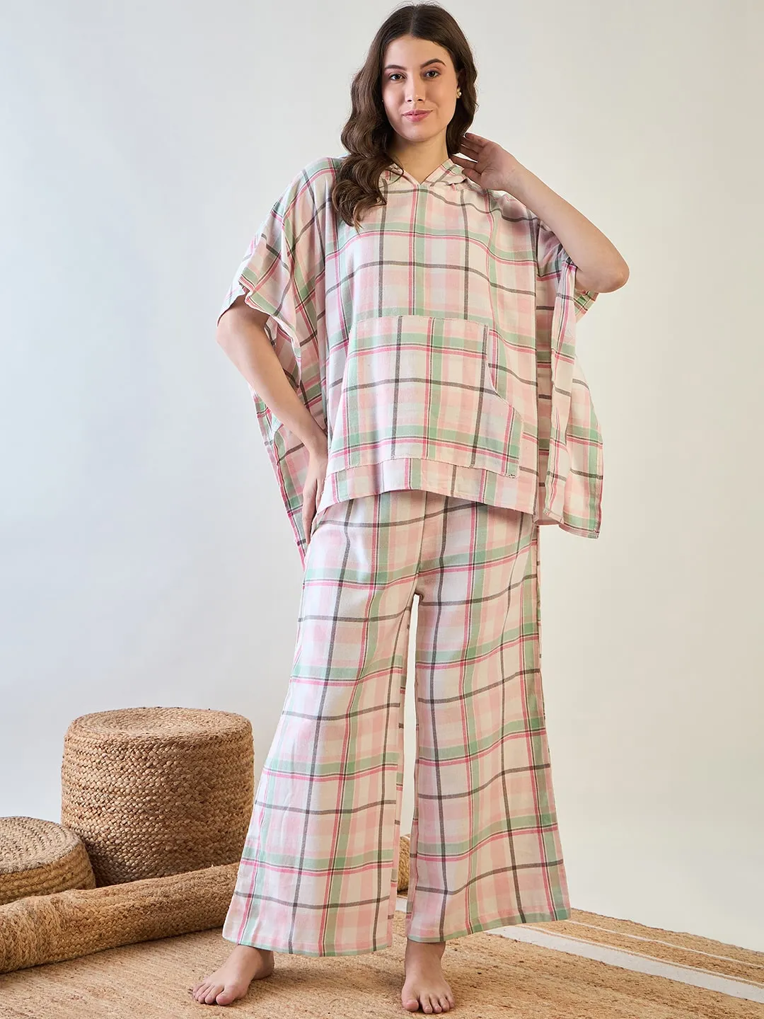 Pink and Green Plaid Loungewear