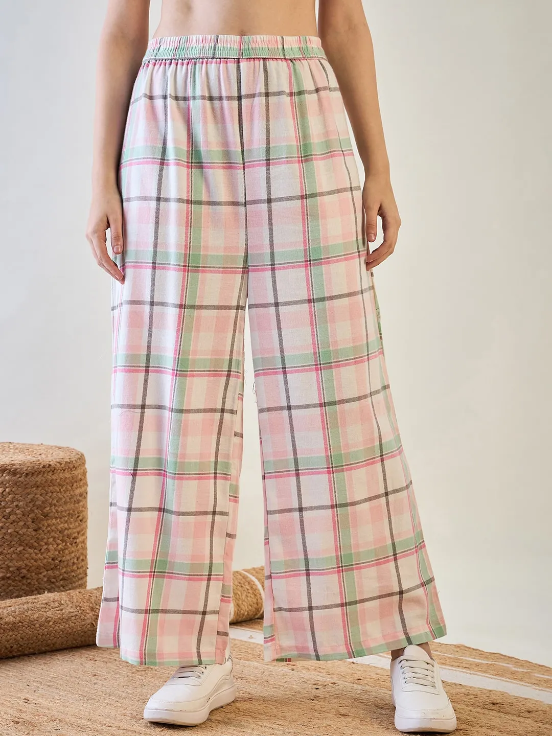 Pink and Green Plaid Loungewear