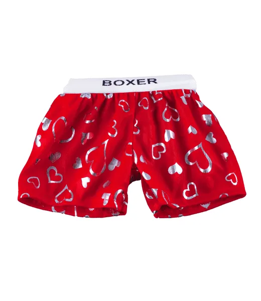 Red Satin Heart Boxers