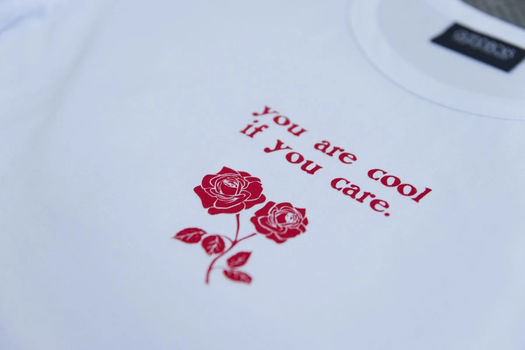 ROSES CROP T-SHIRT WHT