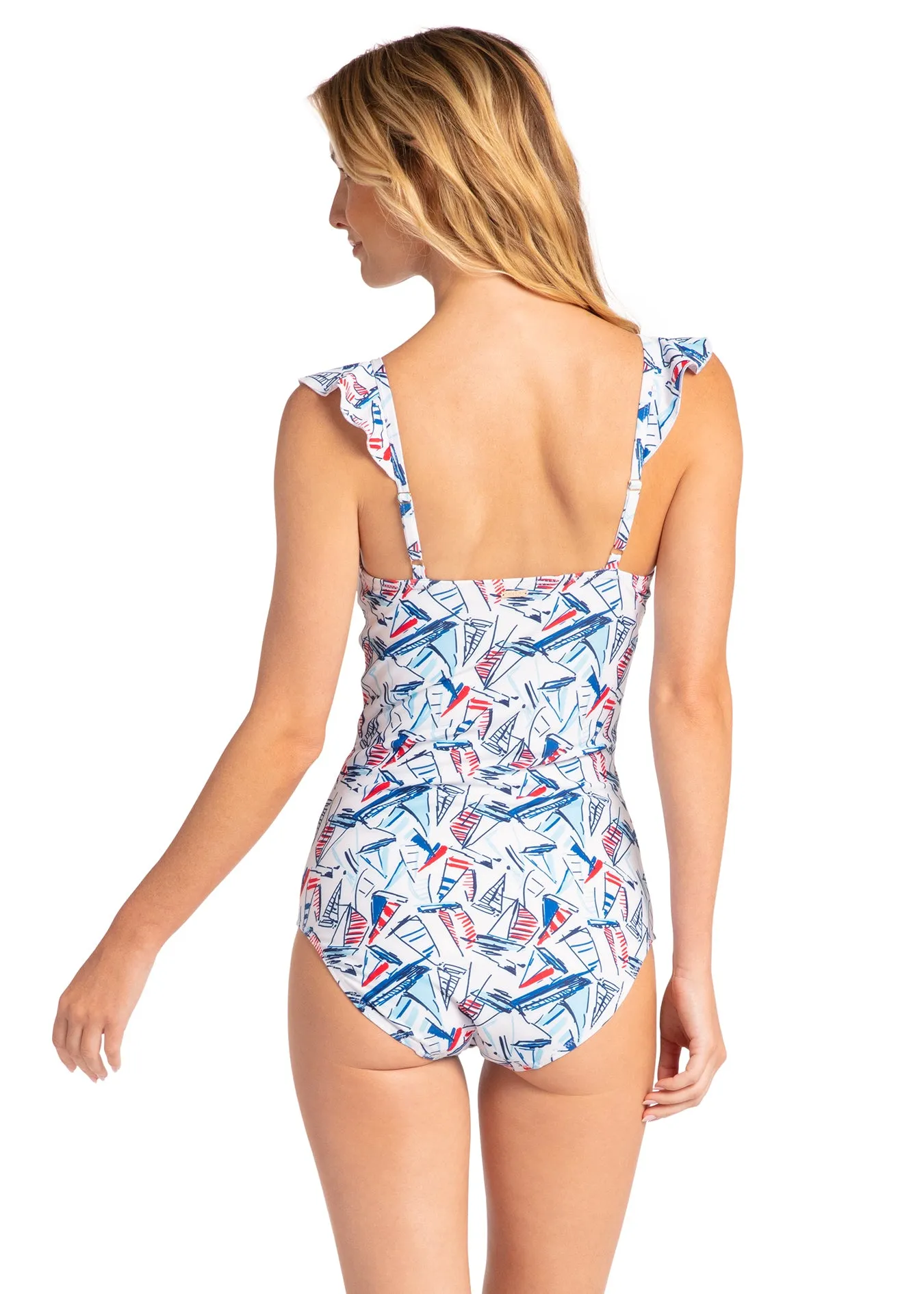 Sailboat Ruffle One-Piece