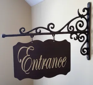 Sign- Personalized 8x12 RECTANGULAR Metal Room Sign With Bracket and Custom Lettering- Decor Sign