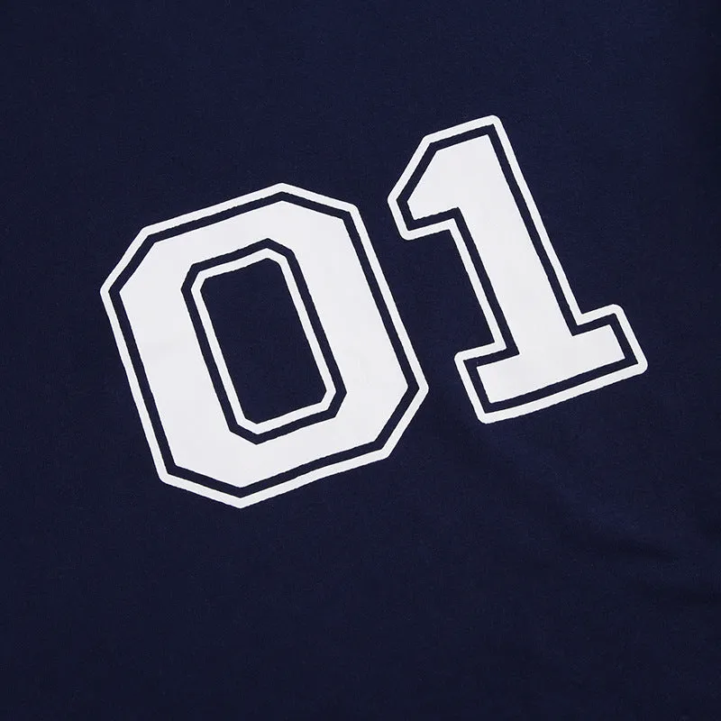 Sporty "01" Graphic Ringer Tee