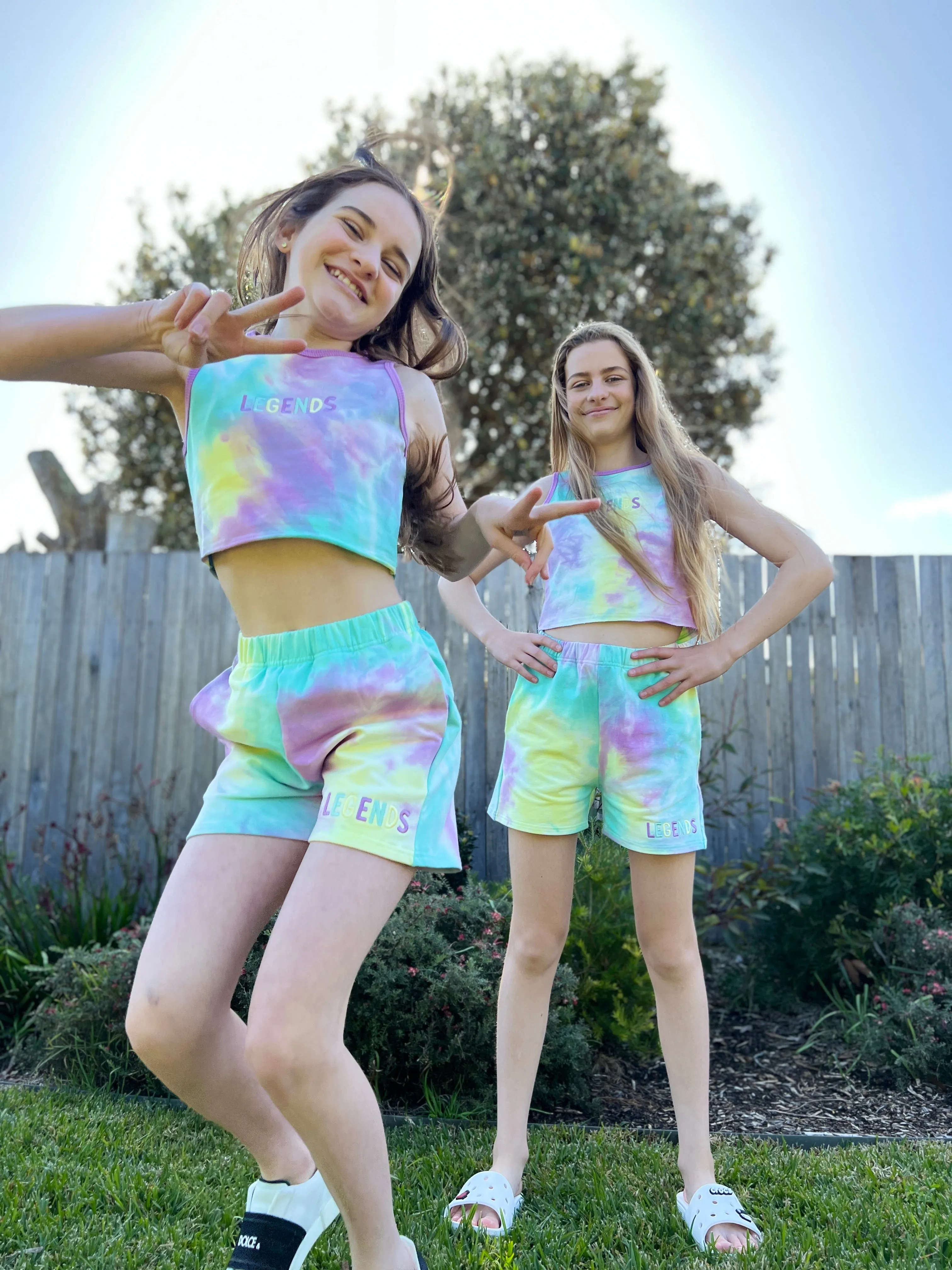 Tie Dyed shorts Rainbow