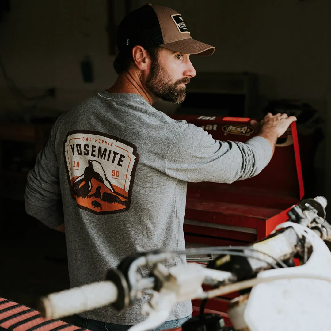 Yosemite National Park L/S Tee | Vintage Gray